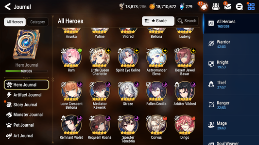 [GLOBAL] Epic 7 Seven 12ML + 30 4★ ML Straze Lone Crescent Bellona Requiem Roana Celine Elena Kawerik Vildred Tenebria Violet+20 speed++ 10-10 Account-Mobile Games Starter
