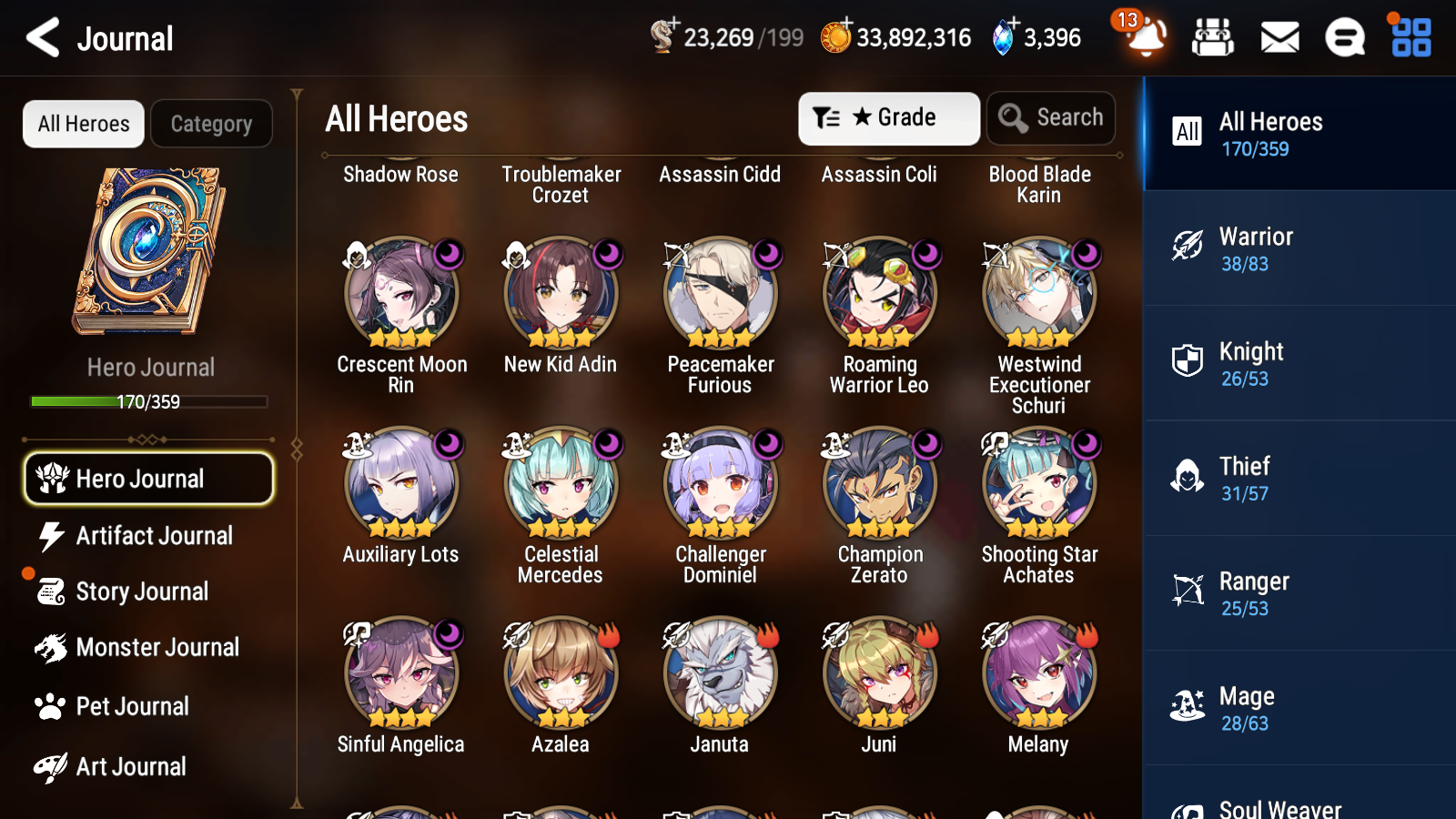 [GLOBAL] Epic 7 Seven 12ML + 31 4★ ML(lots dups) + 20 ML Coin Navy Captain Landy Conqueror Lilias Belian Ray+20 speed etc +Name 10-10 Account-Mobile Games Starter