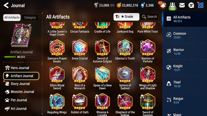 [GLOBAL] Epic 7 Seven 11ML + 31 4★ ML(lots dups) + 20 ML Coin Navy Captain Landy Conqueror Lilias Belian Ray etc +Name 10-10 Account-Mobile Games Starter