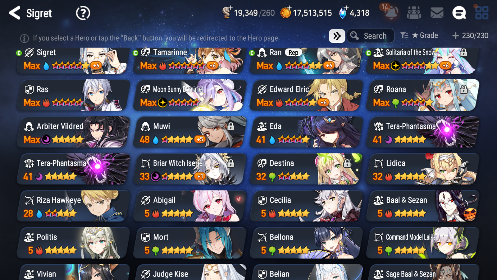 [GLOBAL] Epic 7 Seven 12ML + 33 4★ ML(lots dups) Dragon Bride Senya Belian Zio Mediator Kawerik Straze Solitaria of the Snow Briar Witch Iseria Edward+20 Speed 10-10 Account-Mobile Games Starter