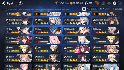 [GLOBAL] Epic 7 Seven 12ML + 33 4★ ML(lots dups) Dragon Bride Senya Belian Zio Mediator Kawerik Straze Solitaria of the Snow Briar Witch Iseria Edward+20 Speed 10-10 Account-Mobile Games Starter