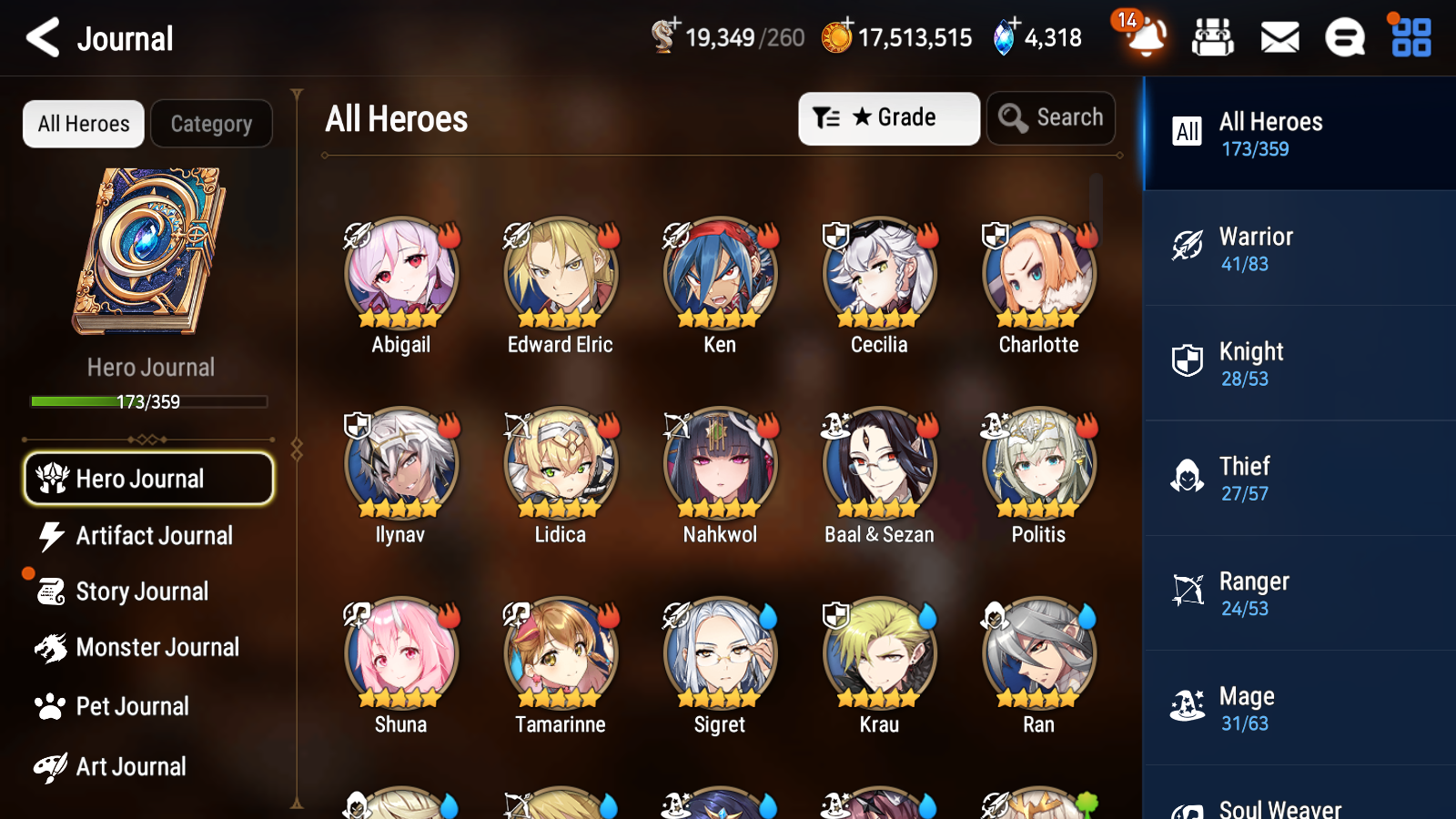 [GLOBAL] Epic 7 Seven 12ML + 33 4★ ML(lots dups) Dragon Bride Senya Belian Zio Mediator Kawerik Straze Solitaria of the Snow Briar Witch Iseria Edward+20 Speed 10-10 Account-Mobile Games Starter