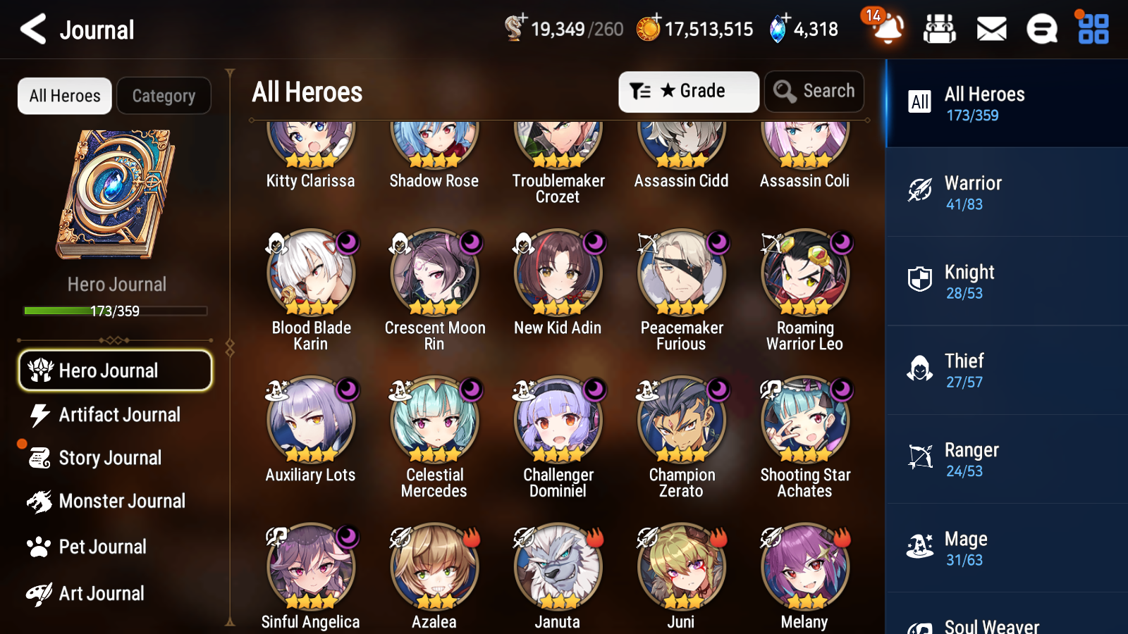 [GLOBAL] Epic 7 Seven 12ML + 33 4★ ML(lots dups) Dragon Bride Senya Belian Zio Mediator Kawerik Straze Solitaria of the Snow Briar Witch Iseria Edward+20 Speed 10-10 Account-Mobile Games Starter