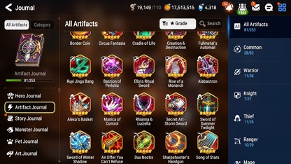 [GLOBAL] Epic 7 Seven 11ML + 33 4★ ML(lots dups) Dragon Bride Senya Belian Zio Mediator Kawerik Solitaria of the Snow Briar Witch Iseria Edward 10-10 Account-Mobile Games Starter
