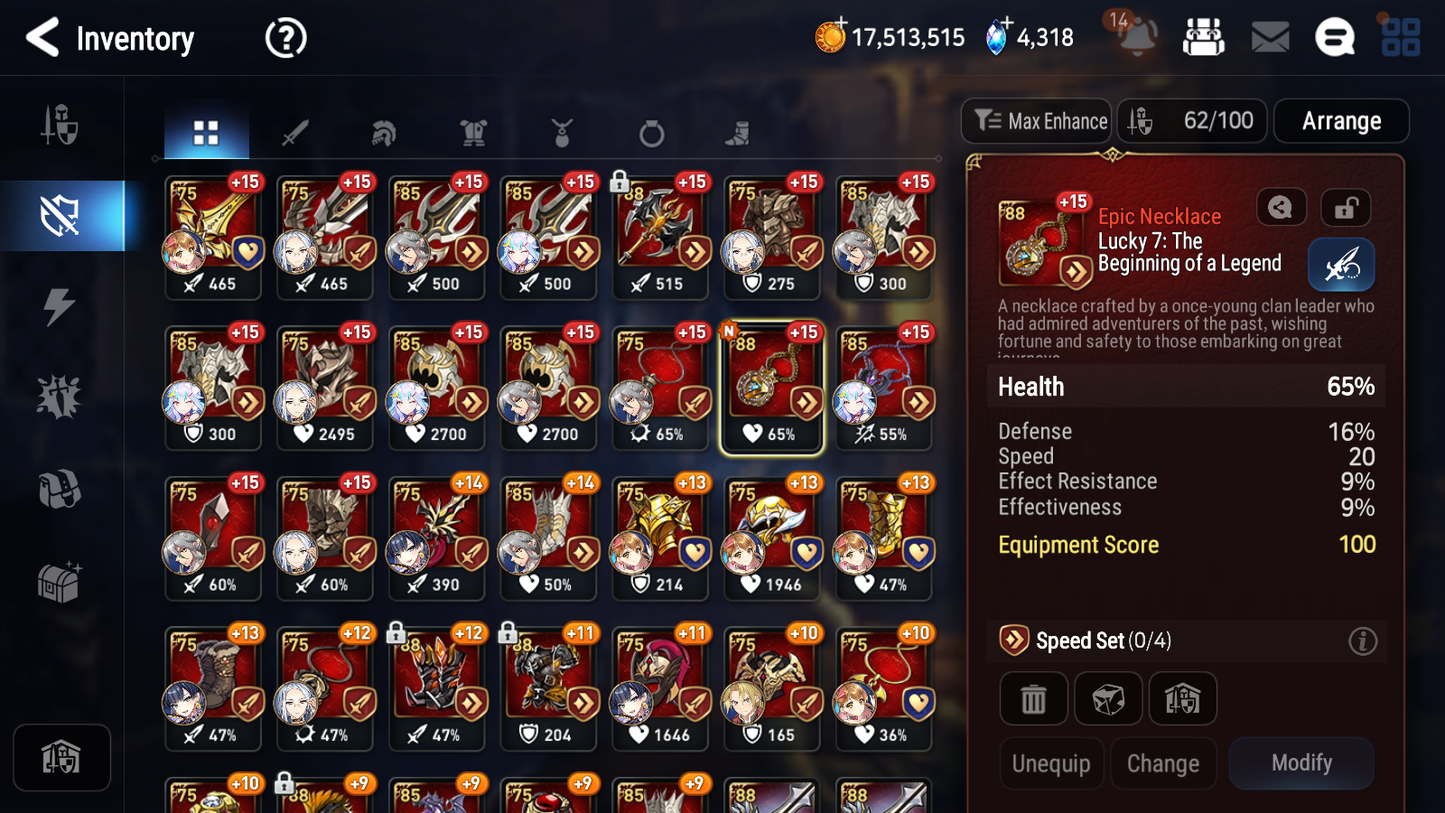 [GLOBAL] Epic 7 Seven 12ML + 33 4★ ML(lots dups) Dragon Bride Senya Belian Zio Mediator Kawerik Straze Solitaria of the Snow Briar Witch Iseria Edward+20 Speed 10-10 Account-Mobile Games Starter