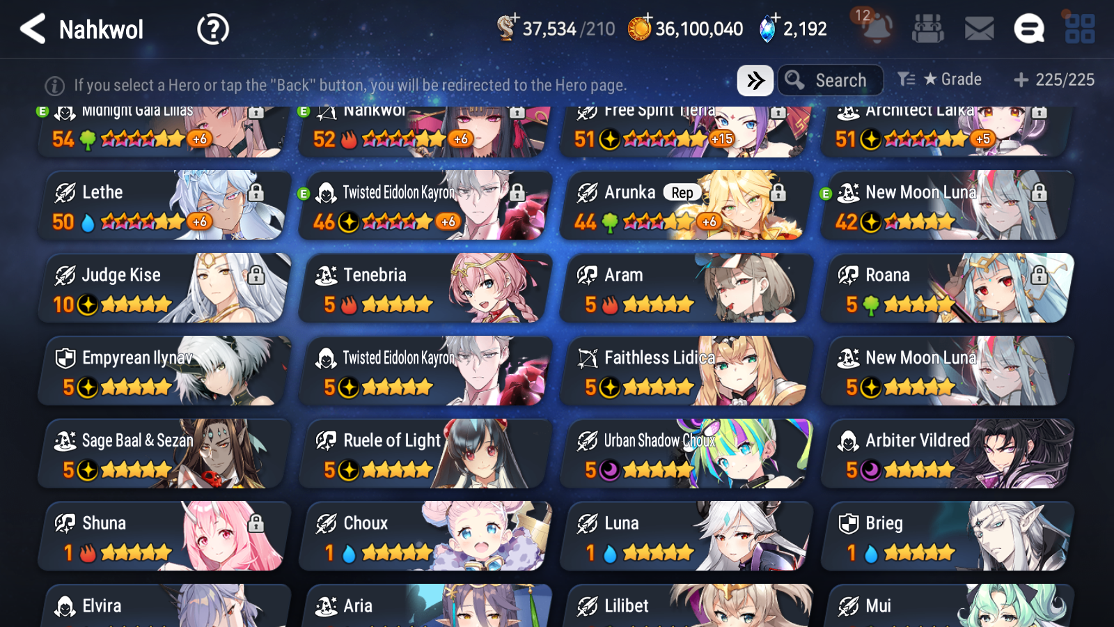 [GLOBAL] Epic 7 Seven 13ML + 26 4★ ML New Moon Luna Empyrean Ilynav Sea Phantom Politis Belian Aram Midnight Gala Lilias Ocean Luluca Rimuru Luna Lethe+20 speed++ 10-10 Account-Mobile Games Starter