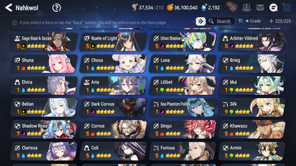 [GLOBAL] Epic 7 Seven 13ML + 26 4★ ML New Moon Luna Empyrean Ilynav Sea Phantom Politis Belian Aram Midnight Gala Lilias Ocean Luluca Rimuru Luna Lethe+20 speed++ 10-10 Account-Mobile Games Starter