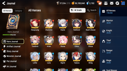 [GLOBAL] Epic 7 Seven 13ML + 26 4★ ML New Moon Luna Empyrean Ilynav Sea Phantom Politis Belian Aram Midnight Gala Lilias Ocean Luluca Rimuru Luna Lethe+20 speed++ 10-10 Account-Mobile Games Starter