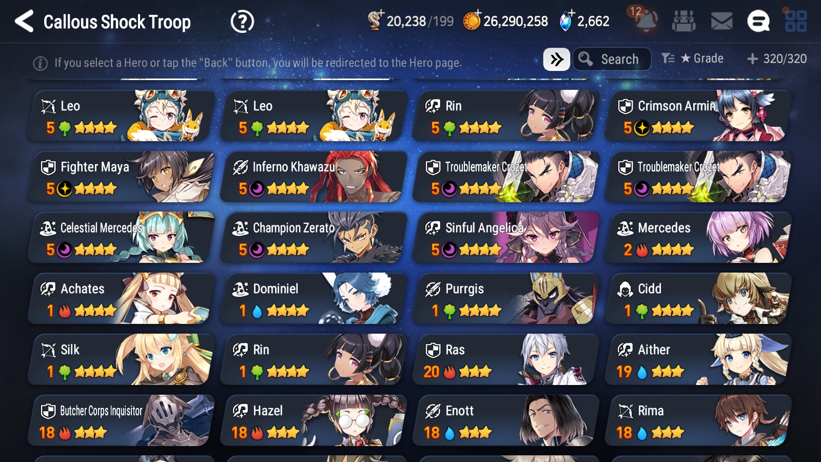 [GLOBAL] Epic 7 Seven 13ML + 30 4★ ML(lots dups) + 30 ML Coin + 3 limited Lone Wolf Peira Navy Captain Landy Dragon King Sharun etc Seaside Bellona+20 speed + Name 10-10 Account Mystics-Mobile Games Starter