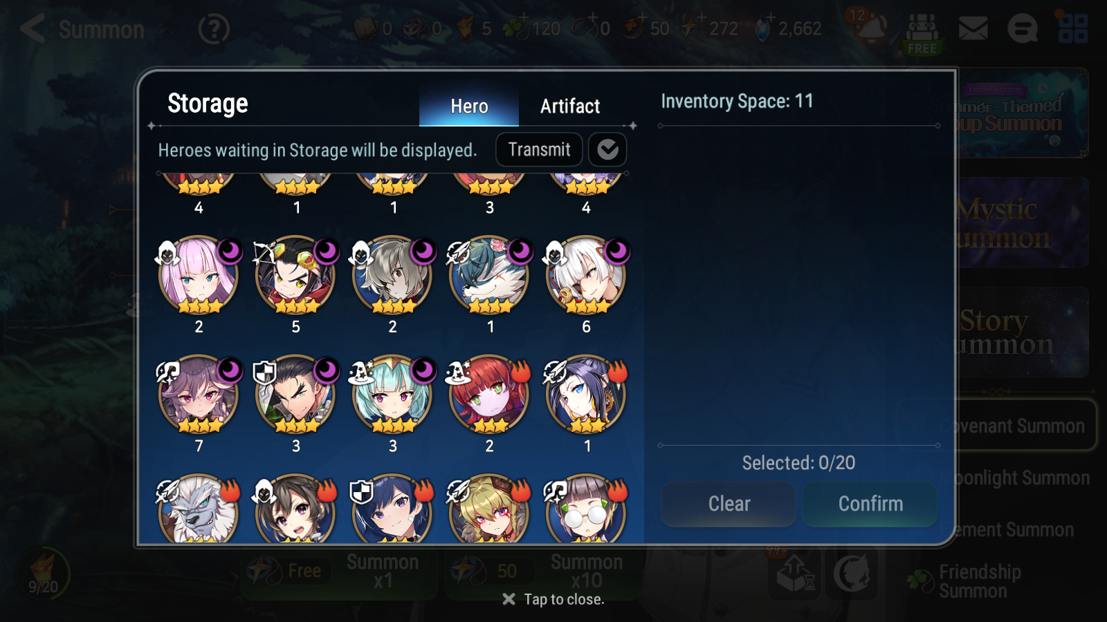 [GLOBAL] Epic 7 Seven 12ML + 30 4★ ML(lots dups) + 20 ML Coin + 3 limited Lone Wolf Peira Navy Captain Landy Dragon King Sharun etc Seaside Bellona + Name 10-10 Account Mystics-Mobile Games Starter