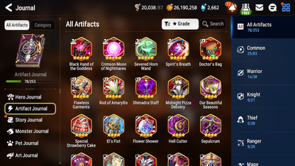 [GLOBAL] Epic 7 Seven 12ML + 30 4★ ML(lots dups) + 20 ML Coin + 3 limited Lone Wolf Peira Navy Captain Landy Dragon King Sharun etc Seaside Bellona + Name 10-10 Account Mystics-Mobile Games Starter