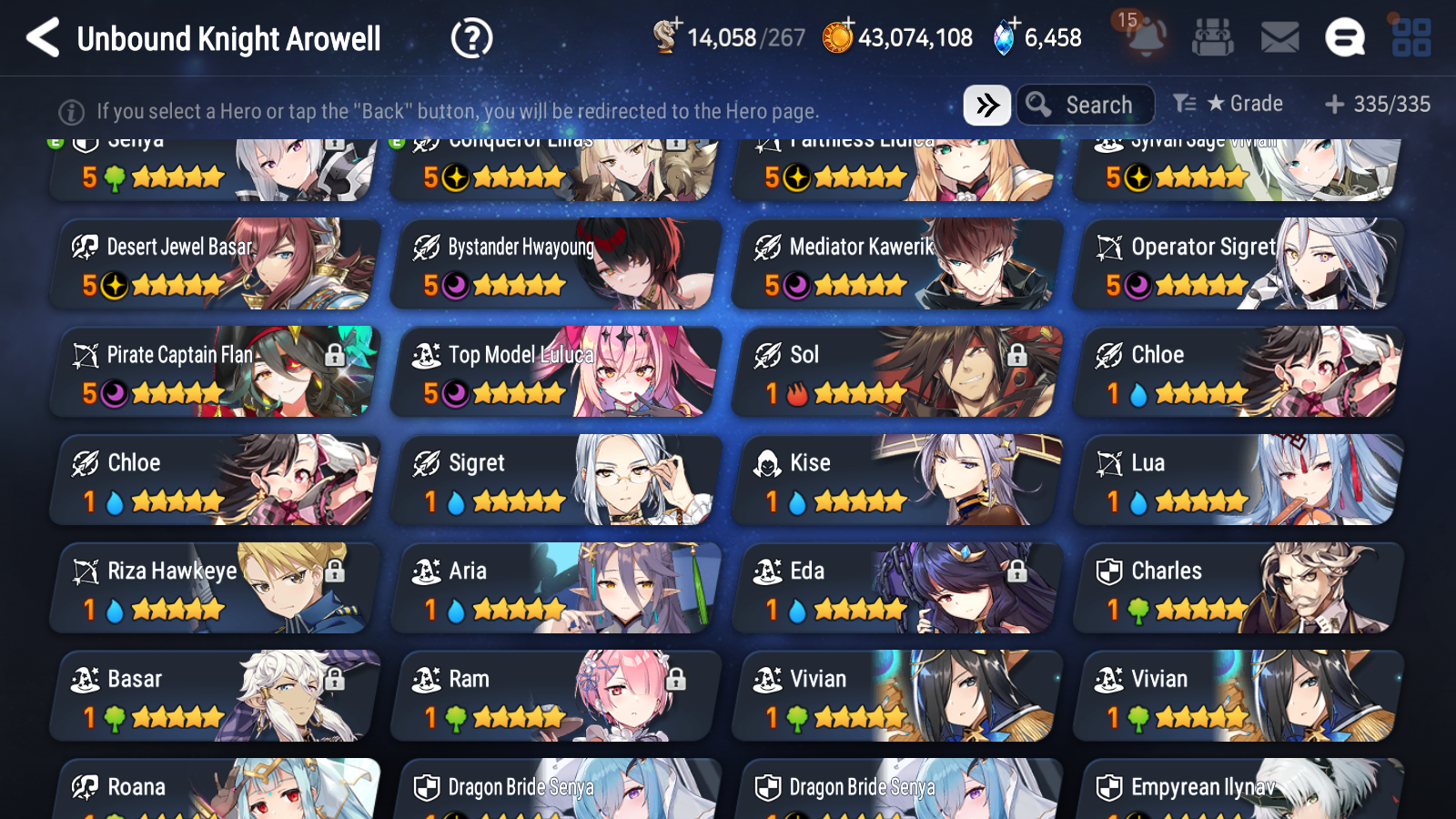 [GLOBAL] Epic 7 Seven 13ML + 30 4★ ML(lots dups) Empyrean Ilynav Bystander Hwayoung Dragon Bride Senya Conqueror Lilias Krau Kawerik Vivian+20 speed 10-10 Account-Mobile Games Starter