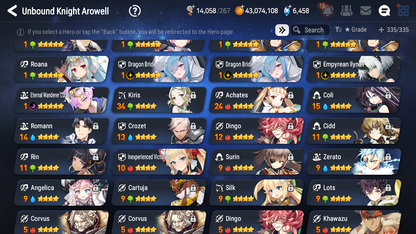 [GLOBAL] Epic 7 Seven 13ML + 30 4★ ML(lots dups) Empyrean Ilynav Bystander Hwayoung Dragon Bride Senya Conqueror Lilias Krau Kawerik Vivian+20 speed 10-10 Account-Mobile Games Starter