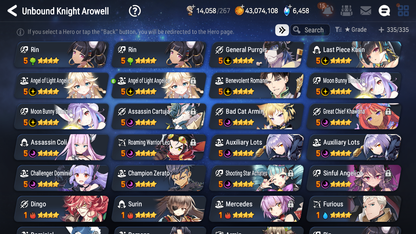 [GLOBAL] Epic 7 Seven 13ML + 30 4★ ML(lots dups) Empyrean Ilynav Bystander Hwayoung Dragon Bride Senya Conqueror Lilias Krau Kawerik Vivian+20 speed 10-10 Account-Mobile Games Starter