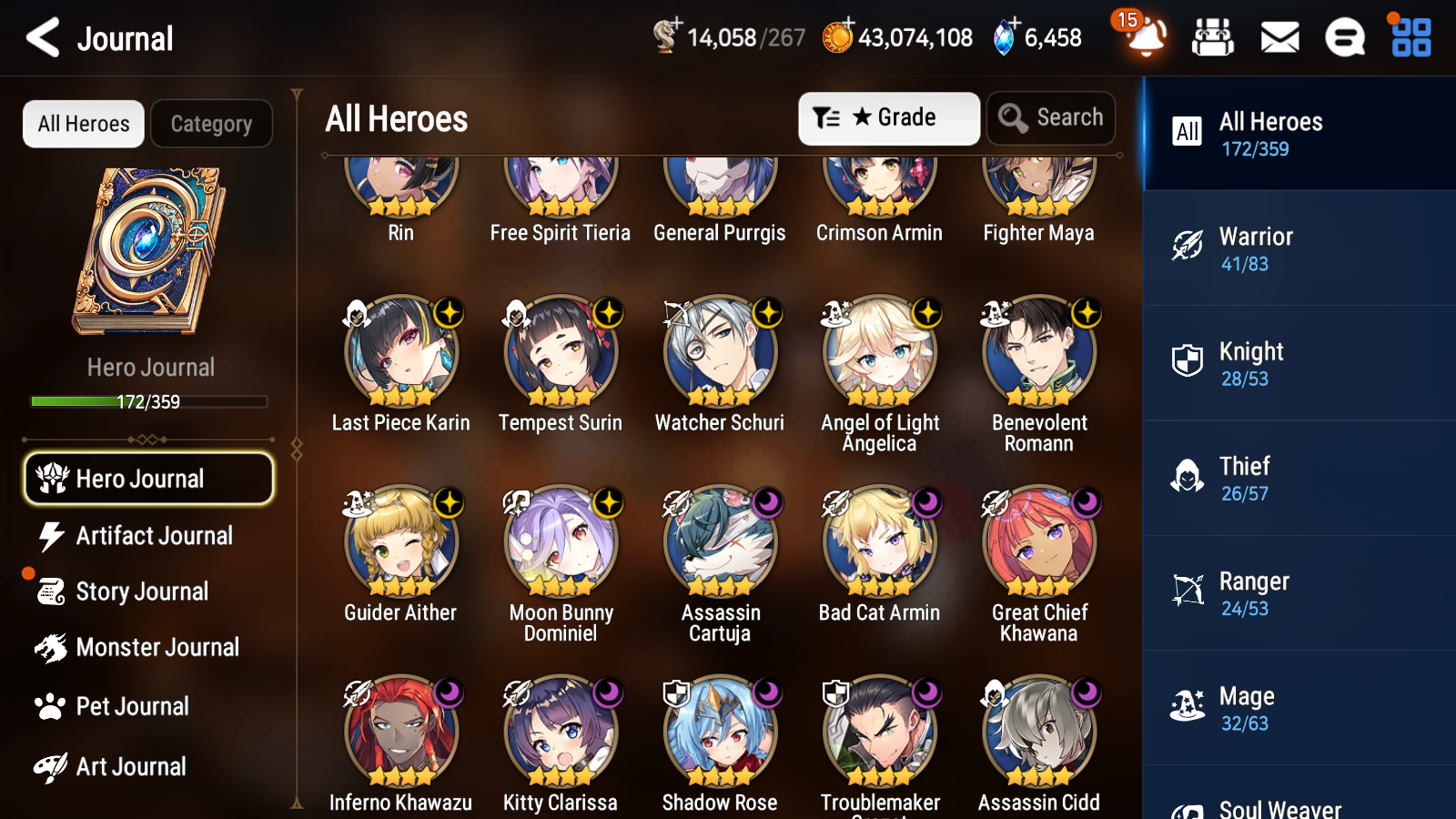 [GLOBAL] Epic 7 Seven 13ML + 30 4★ ML(lots dups) Empyrean Ilynav Bystander Hwayoung Dragon Bride Senya Conqueror Lilias Krau Kawerik Vivian+20 speed 10-10 Account-Mobile Games Starter