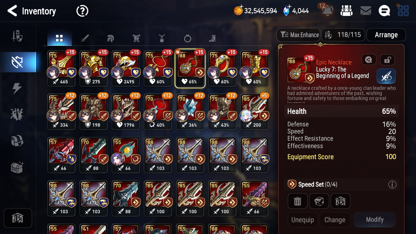 [GLOBAL] Epic 7 Seven 13ML + 31 4★ ML(lots dups) + 30 ML Coin Belian Conqueror Lilias Solitaria of the Snow Fallen Cecilia Ludwig Cermia Angel Angelica+20 speed 10-10 Account-Mobile Games Starter