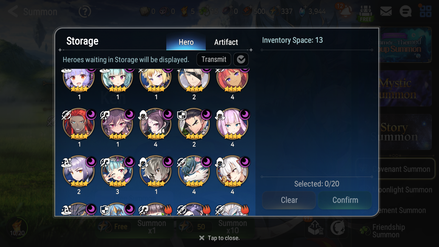[GLOBAL] Epic 7 Seven 12ML + 29 4★ ML(lots dups) + 30 ML Coin Belian Conqueror Lilias Solitaria of the Snow Fallen Cecilia Ludwig Cermia Angel Angelica 10-10 Account-Mobile Games Starter
