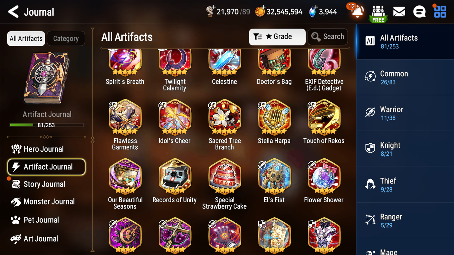 [GLOBAL] Epic 7 Seven 12ML + 29 4★ ML(lots dups) + 30 ML Coin Belian Conqueror Lilias Solitaria of the Snow Fallen Cecilia Ludwig Cermia Angel Angelica 10-10 Account-Mobile Games Starter