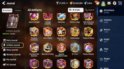 [GLOBAL] Epic 7 Seven 12ML + 29 4★ ML(lots dups) + 30 ML Coin Belian Conqueror Lilias Solitaria of the Snow Fallen Cecilia Ludwig Cermia Angel Angelica 10-10 Account-Mobile Games Starter