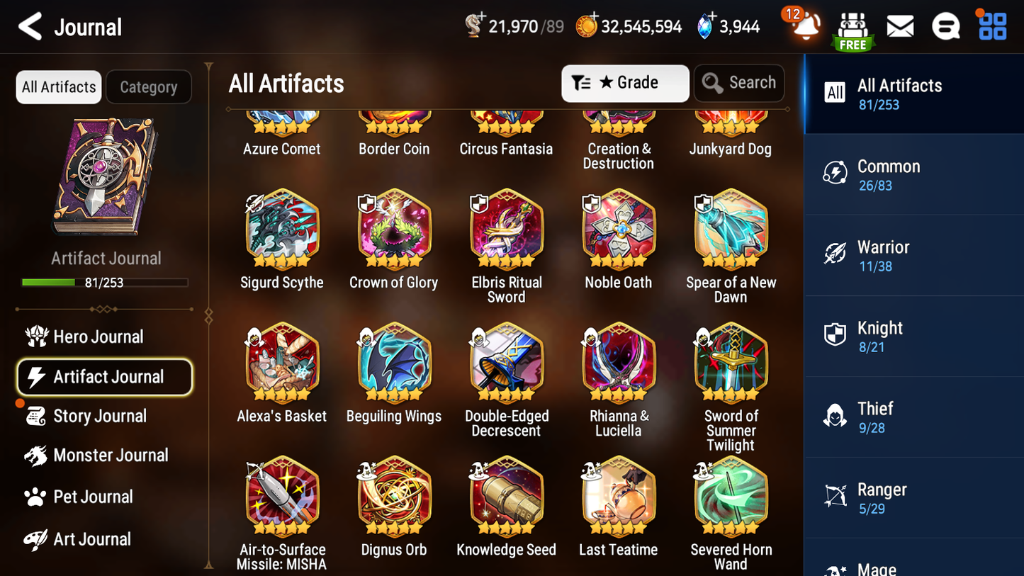 [GLOBAL] Epic 7 Seven 12ML + 29 4★ ML(lots dups) + 30 ML Coin Belian Conqueror Lilias Solitaria of the Snow Fallen Cecilia Ludwig Cermia Angel Angelica 10-10 Account-Mobile Games Starter