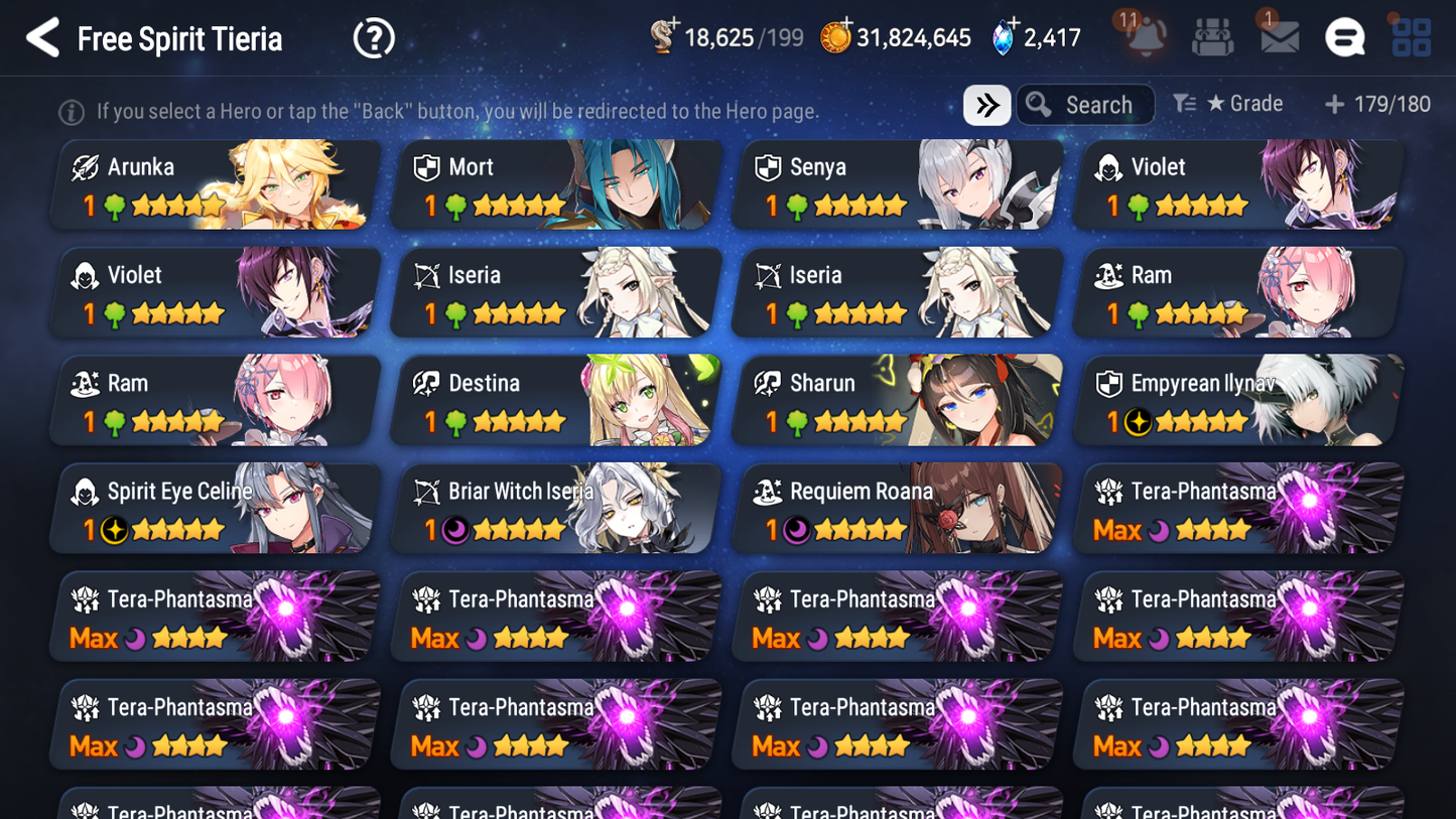 [GLOBAL] Epic 7 Seven 13ML + 32 4★ ML(lots dups) Lady of the Scales Empyrean Ilynav Sea Phantom Politis Sharun Lone Crescent Bellona Remnant Violet Specter Tenebra Sylvan Sage Vivian Silver Blade Aramintha + Name+20 Speed 10-10 Account-Mobile Games Starter