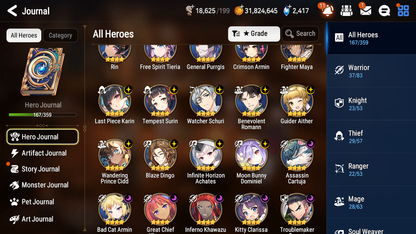 [GLOBAL] Epic 7 Seven 13ML + 32 4★ ML(lots dups) Lady of the Scales Empyrean Ilynav Sea Phantom Politis Sharun Lone Crescent Bellona Remnant Violet Specter Tenebra Sylvan Sage Vivian Silver Blade Aramintha + Name+20 Speed 10-10 Account-Mobile Games Starter