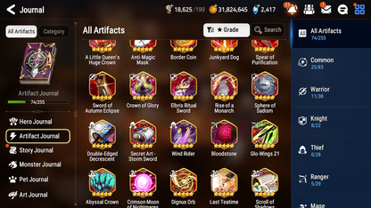 [GLOBAL] Epic 7 Seven 13ML + 32 4★ ML(lots dups) Lady of the Scales Empyrean Ilynav Sea Phantom Politis Sharun Lone Crescent Bellona Remnant Violet Specter Tenebra Sylvan Sage Vivian Silver Blade Aramintha + Name+20 Speed 10-10 Account-Mobile Games Starter