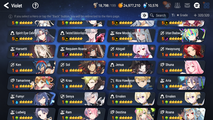 [GLOBAL] Epic 7 Seven 13ML + 34 4★ ML(lots dups) New Moon Luna Harsetti Lionheart Cermia Judge Kise Ambitious Tywin Spirit Eye Celine Requiem Roana 10k Gems+20 speed 10-10 Account-Mobile Games Starter