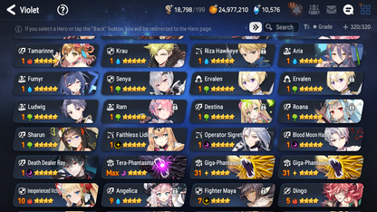 [GLOBAL] Epic 7 Seven 13ML + 34 4★ ML(lots dups) New Moon Luna Harsetti Lionheart Cermia Judge Kise Ambitious Tywin Spirit Eye Celine Requiem Roana 10k Gems+20 speed 10-10 Account-Mobile Games Starter