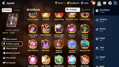 [GLOBAL] Epic 7 Seven 15ML + 31 4★ ML(lots dups) + 30 ML Coin Sea Phantom Politis Abyssal Yufine Straze Kise Krau Kayron Bellona Cecilia Flan Roana Designer Lilibet Rimuru 10-10 Account-Mobile Games Starter