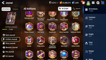 [GLOBAL] Epic 7 Seven 15ML + 31 4★ ML(lots dups) + 30 ML Coin Sea Phantom Politis Abyssal Yufine Straze Kise Krau Kayron Bellona Cecilia Flan Roana Designer Lilibet Rimuru 10-10 Account-Mobile Games Starter