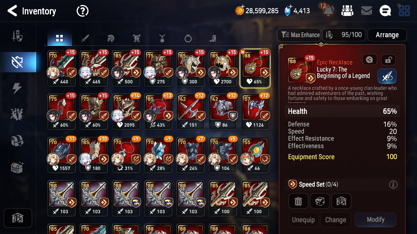 [GLOBAL] Epic 7 Seven 15ML + 31 4★ ML(lots dups) Lady of the Scales Navy Captain Landy Abyssal Yufine Zio Lionheart Cermia Apocalypse Ravi+20 speed 10-10 Account-Mobile Games Starter