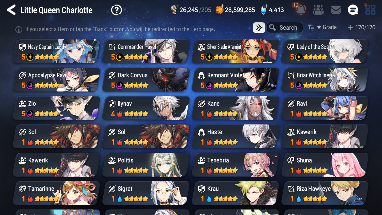[GLOBAL] Epic 7 Seven 15ML + 31 4★ ML(lots dups) Lady of the Scales Navy Captain Landy Abyssal Yufine Zio Lionheart Cermia Apocalypse Ravi+20 speed 10-10 Account-Mobile Games Starter