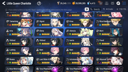 [GLOBAL] Epic 7 Seven 15ML + 31 4★ ML(lots dups) Lady of the Scales Navy Captain Landy Abyssal Yufine Zio Lionheart Cermia Apocalypse Ravi+20 speed 10-10 Account-Mobile Games Starter