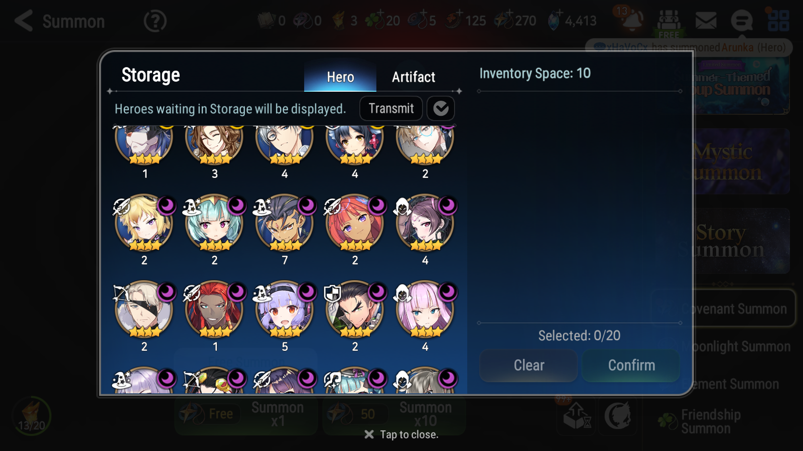 [GLOBAL] Epic 7 Seven 14ML + 31 4★ ML(lots dups) Navy Captain Landy Abyssal Yufine Zio Lionheart Cermia Apocalypse Ravi 10-10 Account-Mobile Games Starter