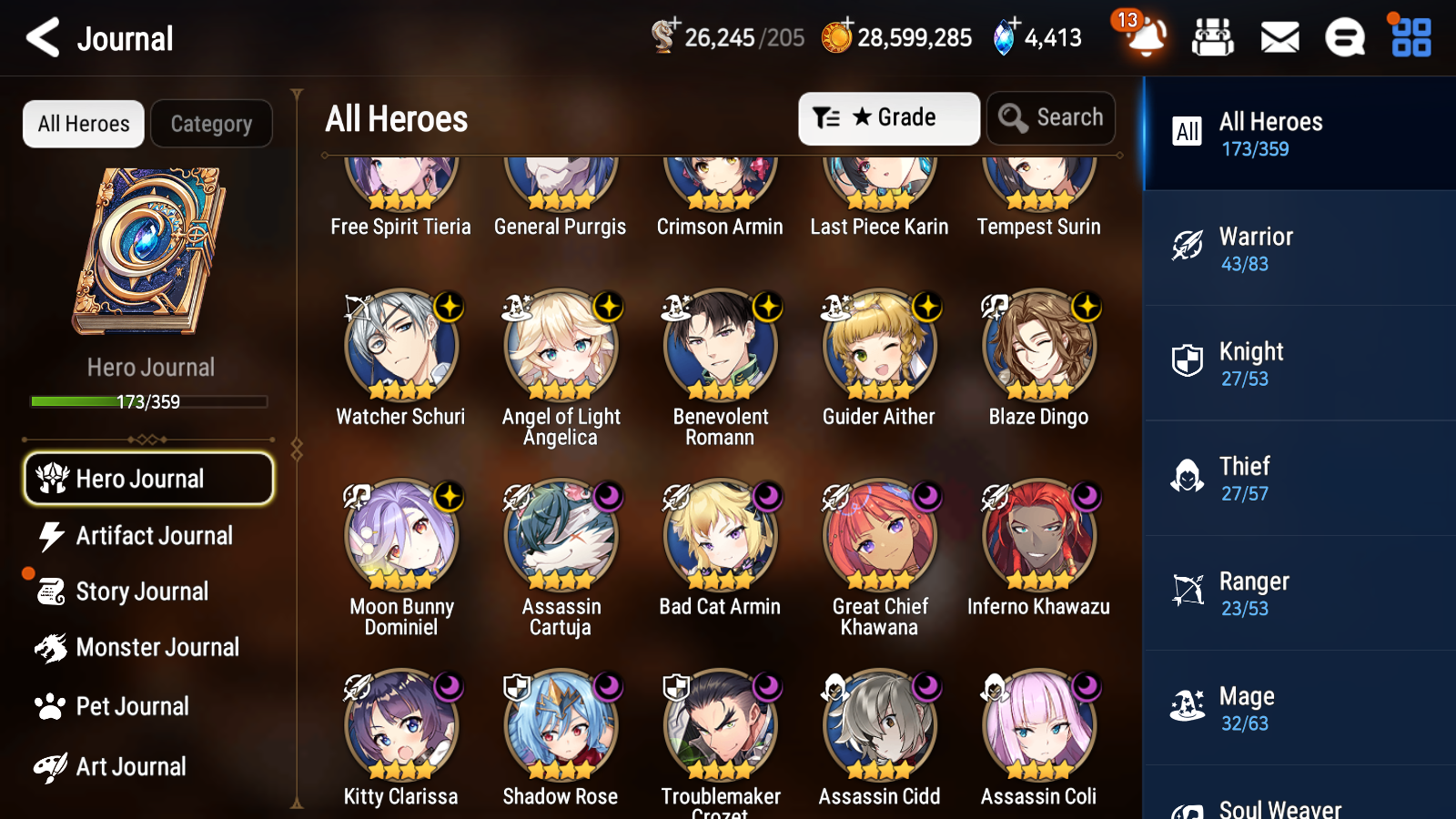 [GLOBAL] Epic 7 Seven 15ML + 31 4★ ML(lots dups) Lady of the Scales Navy Captain Landy Abyssal Yufine Zio Lionheart Cermia Apocalypse Ravi+20 speed 10-10 Account-Mobile Games Starter