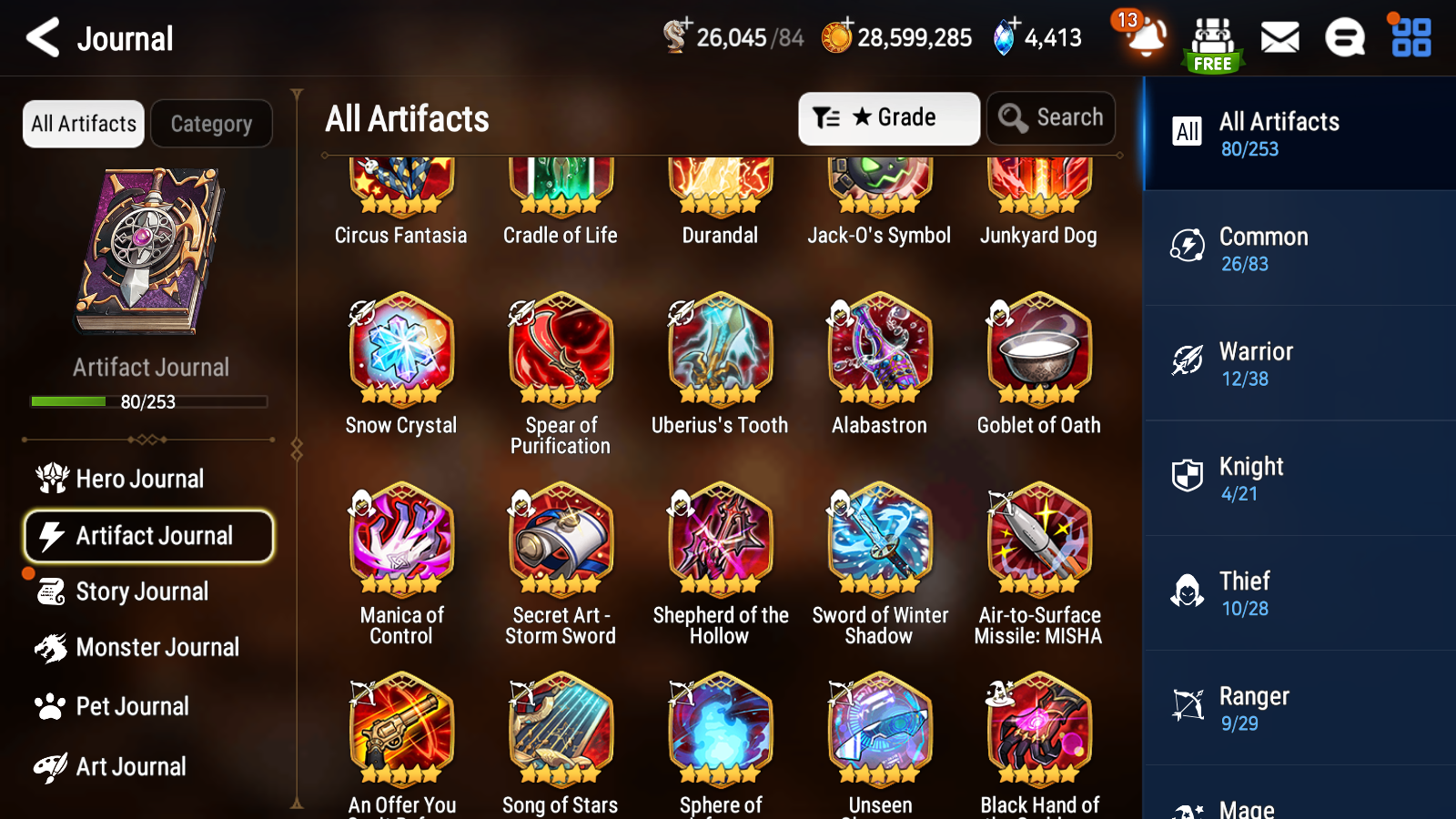 [GLOBAL] Epic 7 Seven 14ML + 31 4★ ML(lots dups) Navy Captain Landy Abyssal Yufine Zio Lionheart Cermia Apocalypse Ravi 10-10 Account-Mobile Games Starter