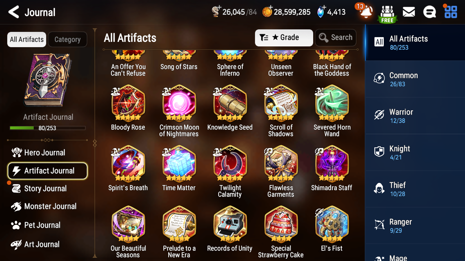 [GLOBAL] Epic 7 Seven 14ML + 31 4★ ML(lots dups) Navy Captain Landy Abyssal Yufine Zio Lionheart Cermia Apocalypse Ravi 10-10 Account-Mobile Games Starter