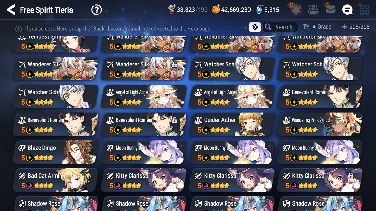 [GLOBAL] Epic 7 Seven 15ML + 31 4★ ML(lots dups) Witch of the Mere Tenebria New Moon Luna Abyssal Yufine Straze Belian Apocalypse Ravi Requiem Roana+20 Speed 10-10 Account-Mobile Games Starter