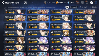 [GLOBAL] Epic 7 Seven 15ML + 31 4★ ML(lots dups) Witch of the Mere Tenebria New Moon Luna Abyssal Yufine Straze Belian Apocalypse Ravi Requiem Roana+20 Speed 10-10 Account-Mobile Games Starter