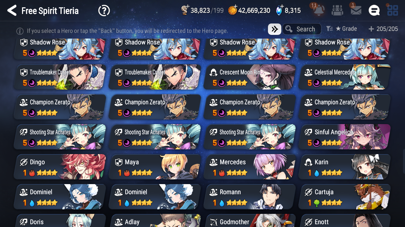 [GLOBAL] Epic 7 Seven 15ML + 31 4★ ML(lots dups) Witch of the Mere Tenebria New Moon Luna Abyssal Yufine Straze Belian Apocalypse Ravi Requiem Roana+20 Speed 10-10 Account-Mobile Games Starter