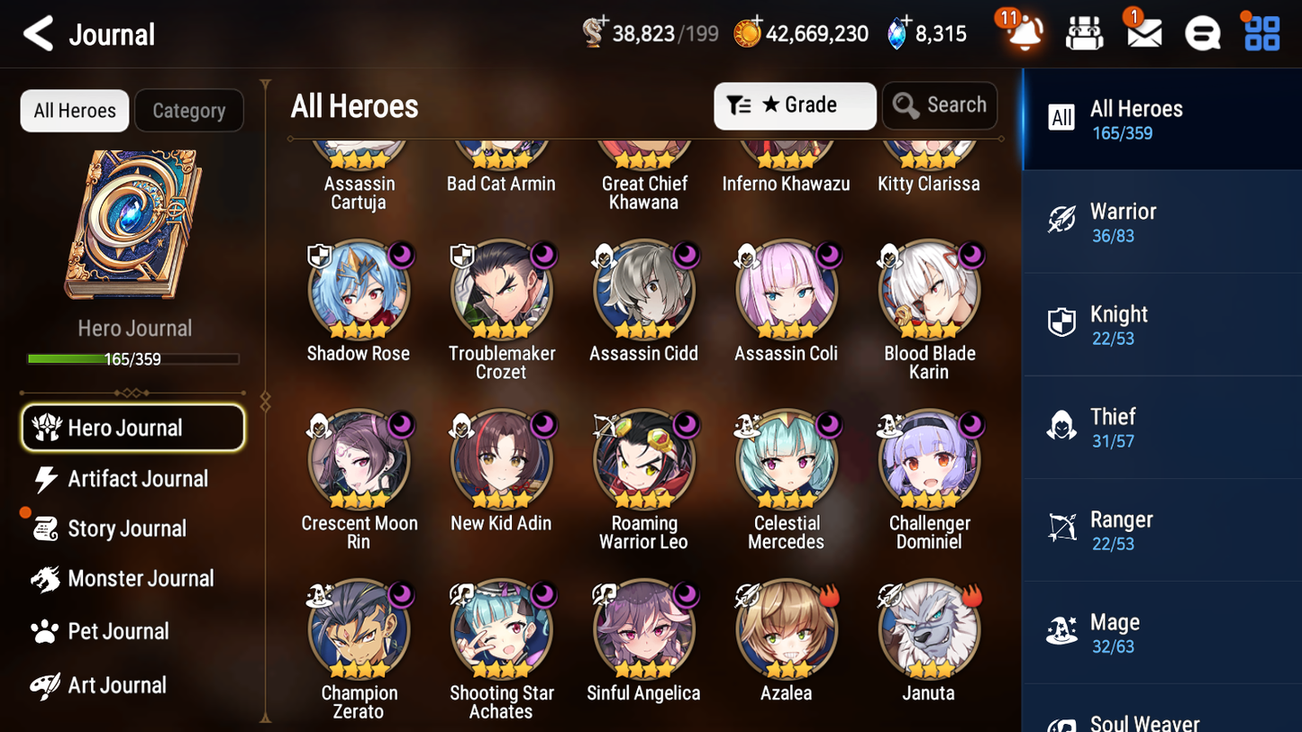 [GLOBAL] Epic 7 Seven 15ML + 31 4★ ML(lots dups) Witch of the Mere Tenebria New Moon Luna Abyssal Yufine Straze Belian Apocalypse Ravi Requiem Roana+20 Speed 10-10 Account-Mobile Games Starter