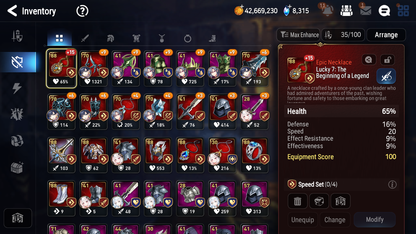 [GLOBAL] Epic 7 Seven 15ML + 31 4★ ML(lots dups) Witch of the Mere Tenebria New Moon Luna Abyssal Yufine Straze Belian Apocalypse Ravi Requiem Roana+20 Speed 10-10 Account-Mobile Games Starter