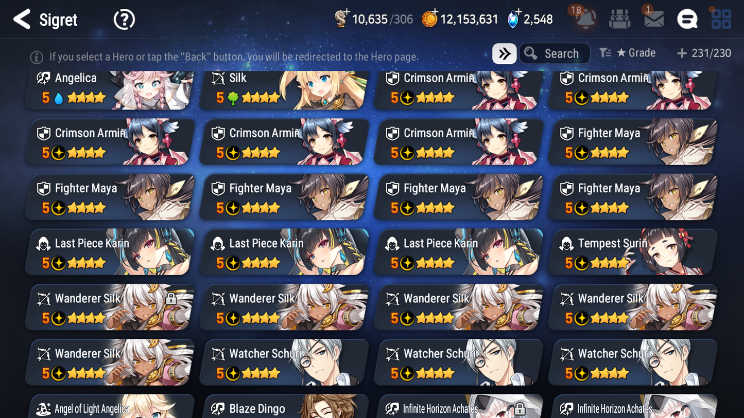 [GLOBAL] Epic 7 Seven 16ML + 32 4★ ML(lots dups) Witch of the Mere Tenebria New Moon Luna Navy Landy Sea Phantom Politis Straze Zio Maid Chloe Ambitious Tywin Specter Tenebria+20 Speed 10-10 Account-Mobile Games Starter