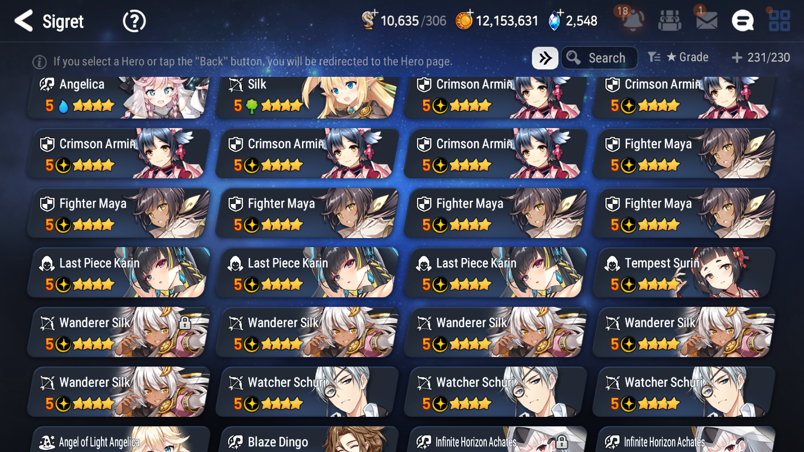 [GLOBAL] Epic 7 Seven 16ML + 32 4★ ML(lots dups) Witch of the Mere Tenebria New Moon Luna Navy Landy Sea Phantom Politis Straze Zio Maid Chloe Ambitious Tywin Specter Tenebria+20 Speed 10-10 Account-Mobile Games Starter