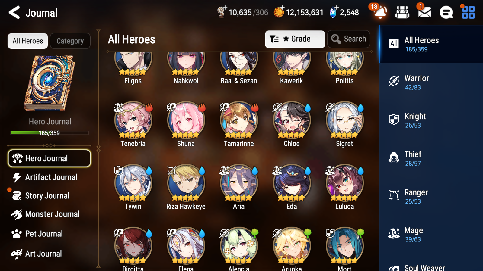 [GLOBAL] Epic 7 Seven 16ML + 32 4★ ML(lots dups) Witch of the Mere Tenebria New Moon Luna Navy Landy Sea Phantom Politis Straze Zio Maid Chloe Ambitious Tywin Specter Tenebria+20 Speed 10-10 Account-Mobile Games Starter