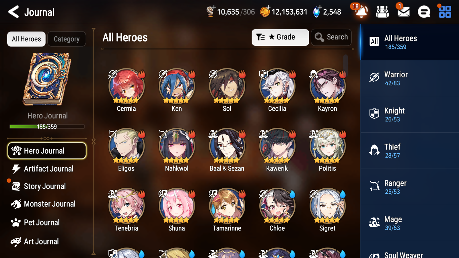 [GLOBAL] Epic 7 Seven 16ML + 32 4★ ML(lots dups) Witch of the Mere Tenebria New Moon Luna Navy Landy Sea Phantom Politis Straze Zio Maid Chloe Ambitious Tywin Specter Tenebria+20 Speed 10-10 Account-Mobile Games Starter