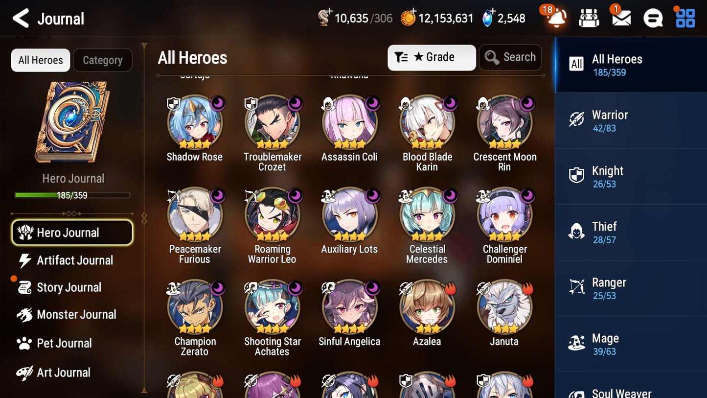 [GLOBAL] Epic 7 Seven 16ML + 32 4★ ML(lots dups) Witch of the Mere Tenebria New Moon Luna Navy Landy Sea Phantom Politis Straze Zio Maid Chloe Ambitious Tywin Specter Tenebria+20 Speed 10-10 Account-Mobile Games Starter