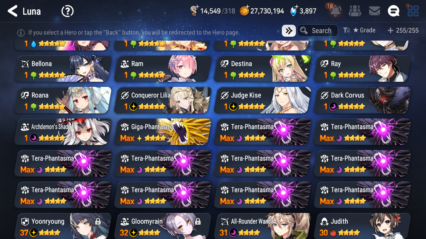 [GLOBAL] Epic 7 Seven 16ML + 33 4★ ML(lots dups) Harsetti Lionheart Cermia LQC Spirit Eye Celine Faithless Lidica Specter Tenebria Sage Baal+20 speed 10-10 Account-Mobile Games Starter
