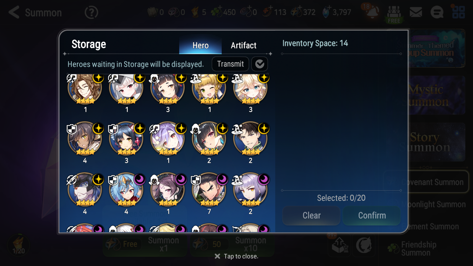 [GLOBAL] Epic 7 Seven 15ML + 33 4★ ML(lots dups) Harsetti Lionheart Cermia LQC Spirit Eye Celine Faithless Lidica Specter Tenebria Sage Baal 10-10 Account-Mobile Games Starter